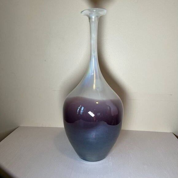 Cyan Designs Tall Purple Irredescent Cream Color Curie Vase - Picture 3 of 11